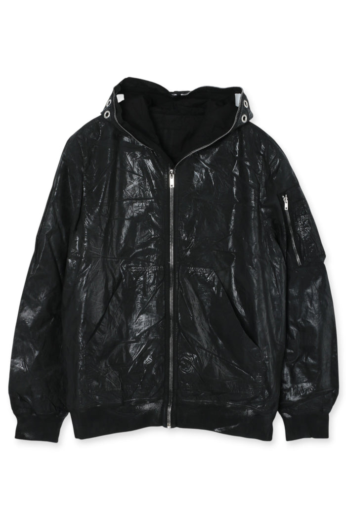 Rick Owens DRKSHDW Gimp Flight Bomber Jacket Black DU01E3772 PF 09