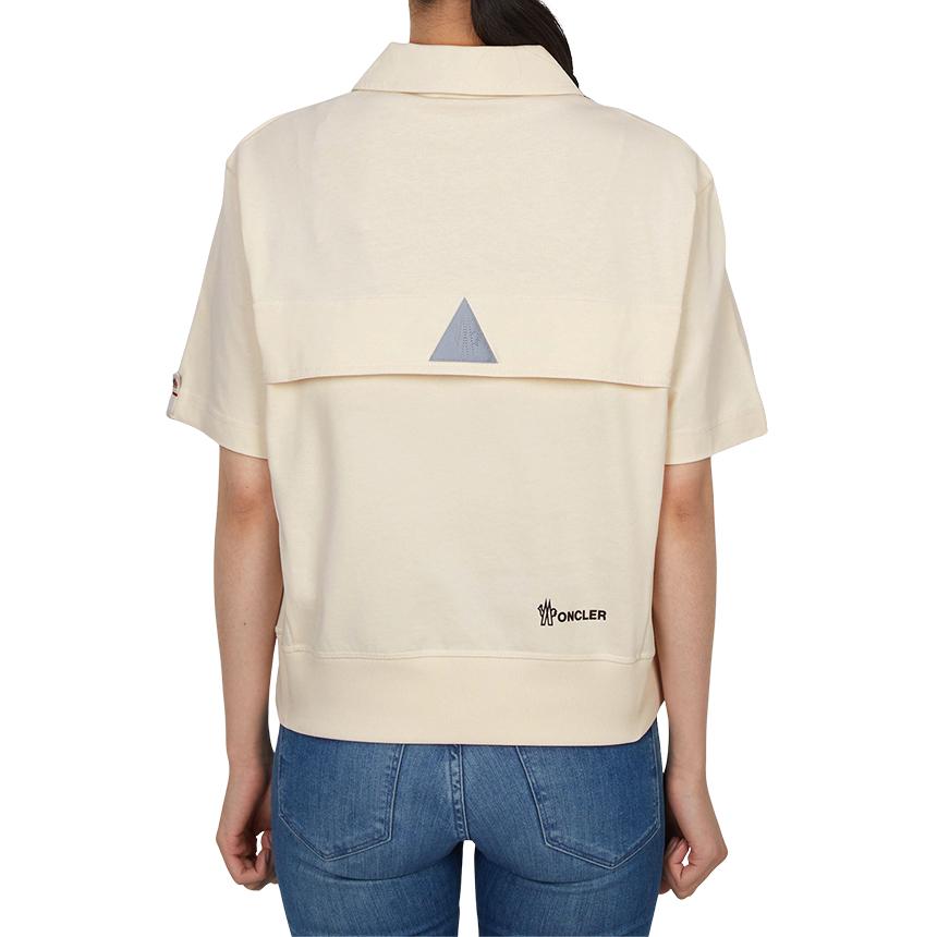 Moncler Grenoble Women’s Polo Collar Short Sleeve T-Shirt White