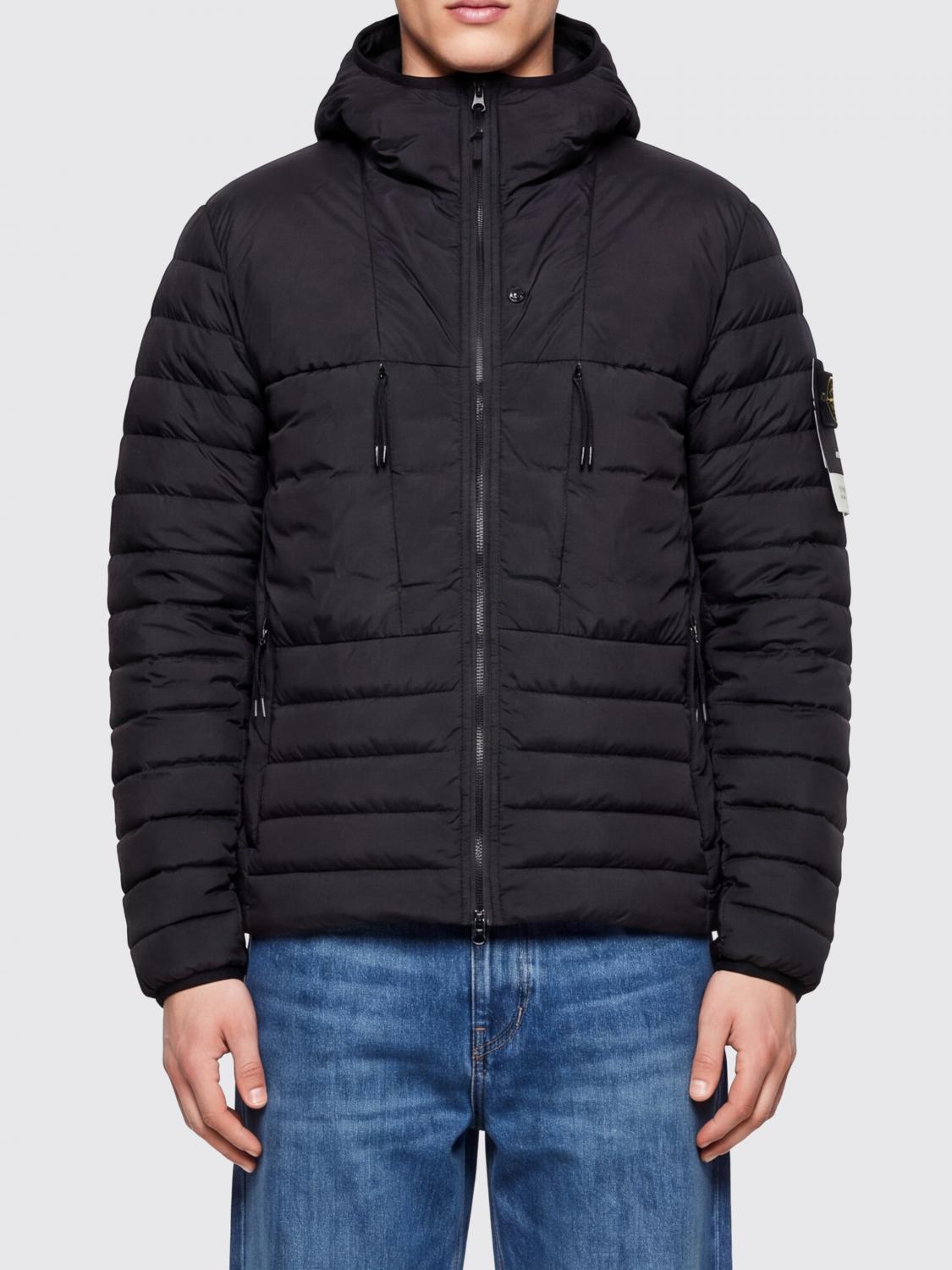 STONE ISLAND Black Nylon Down Jacket