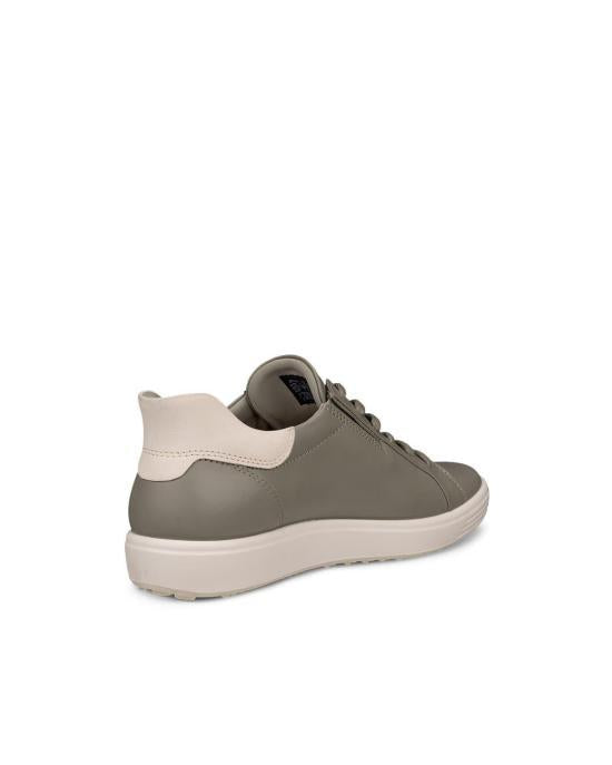 ecco Vetiver Limestone Leather Sneakers 470843 60079