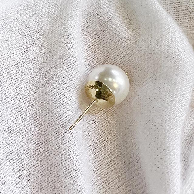 Saint Laurent YSL Logo Pearl Earrings Silver-Tone Jewelry