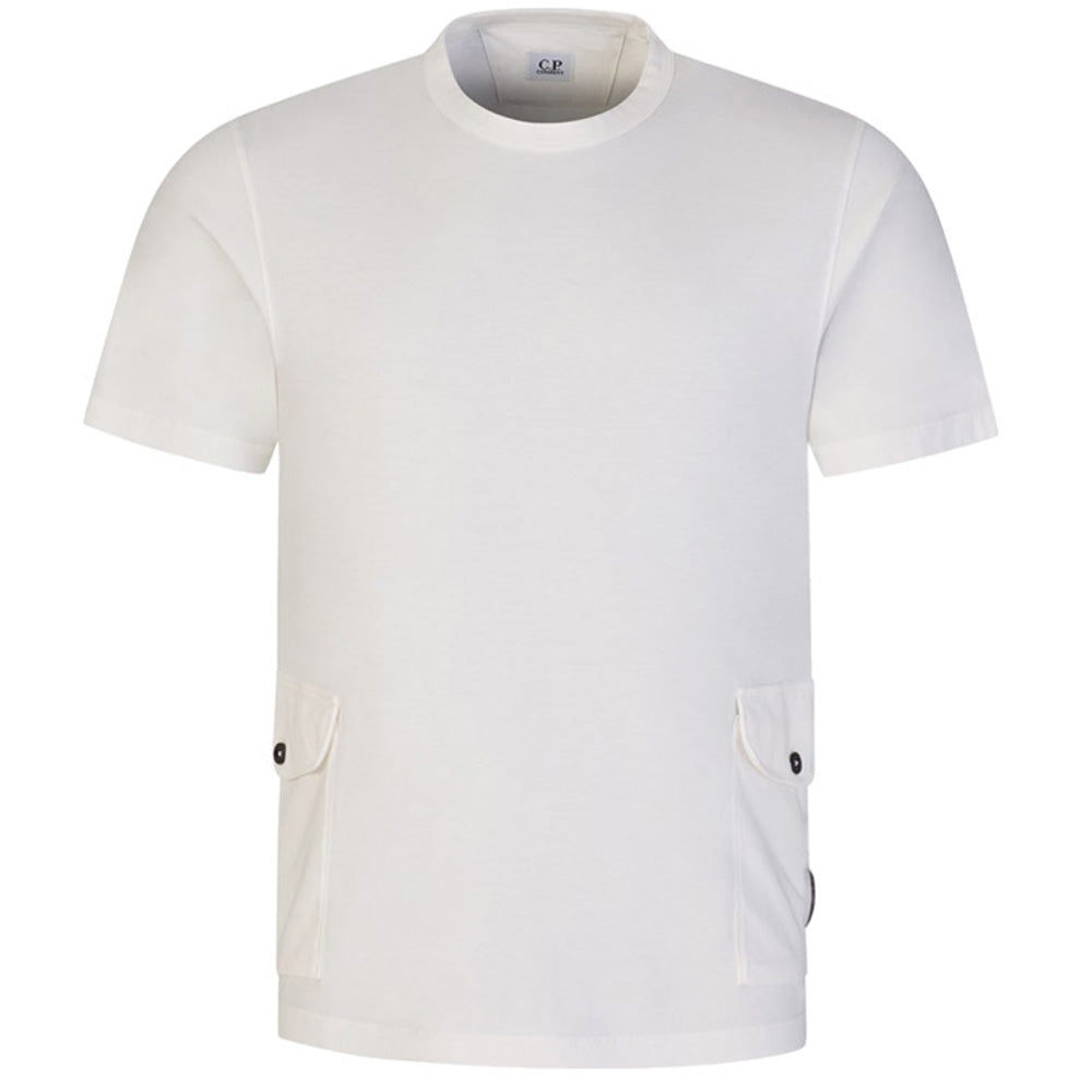 CP Company Lens Logo Pocket T-Shirt White Men’s
