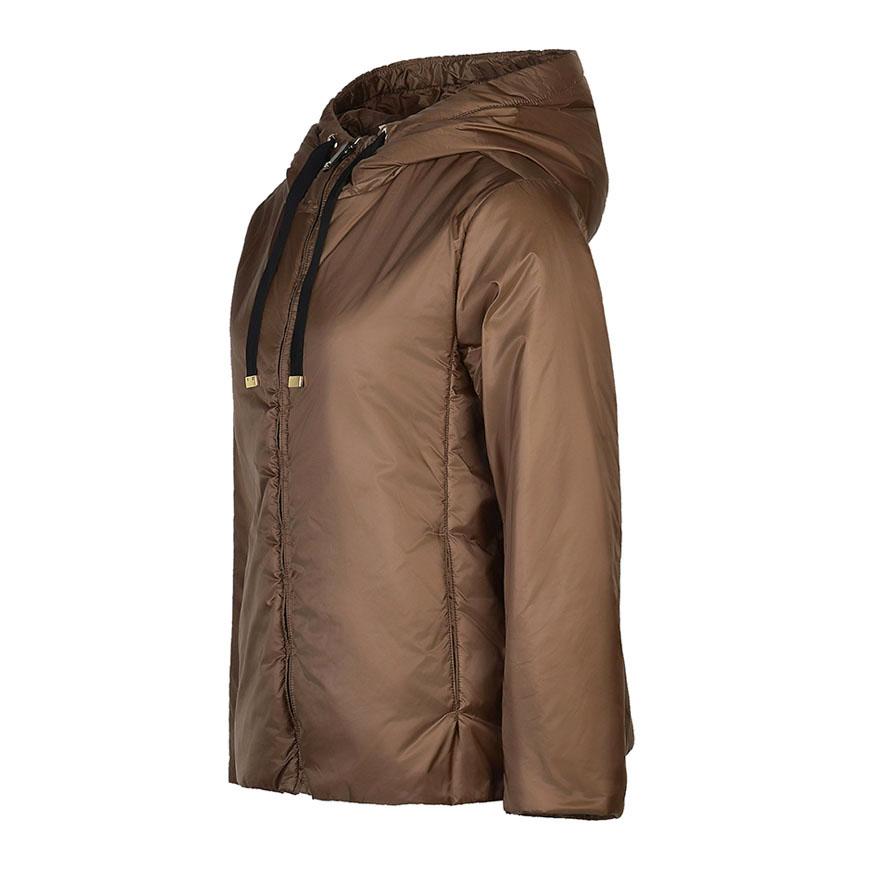Max Mara Water-Repellent Green Hooded Down Puffer Jacket Women’s