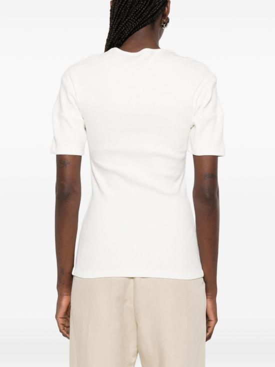 Lemaire Henley Neck T-Shirt for Women TS0005LJ1030086 MILK DOM