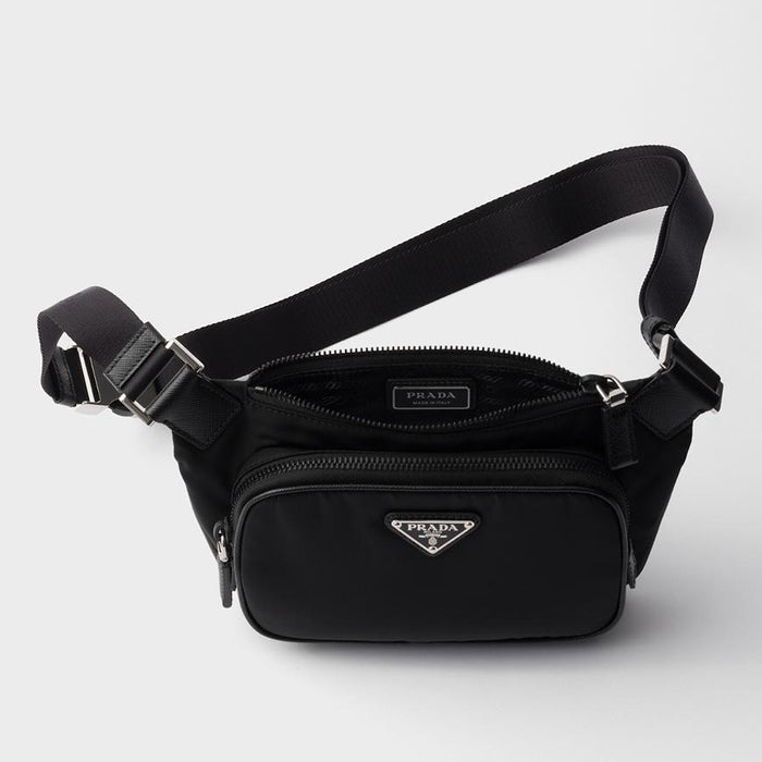 PRADA Men’s Saffiano Leather Shoulder Crossbody Bag Black