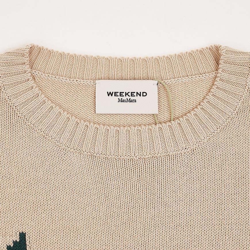 Max Mara Fiacre Cotton Crewneck Knit Sweater for Women