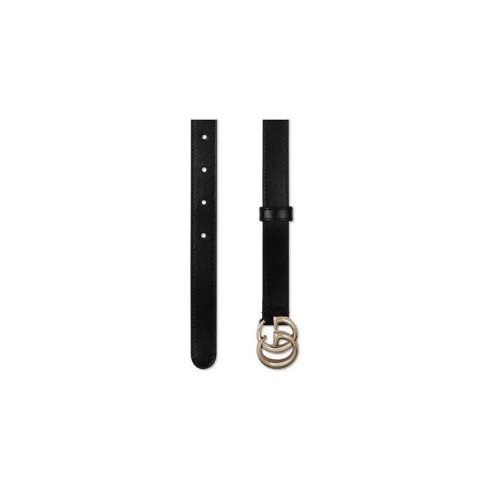 GUCCI GG Marmont Black Women’s Thin Leather Belt