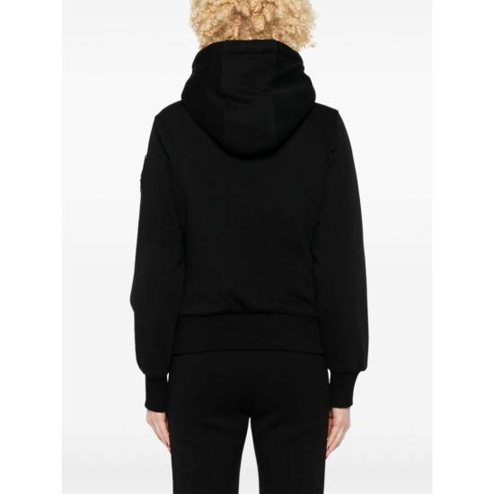 Moose Knuckles Black Logo Hooded Sweatshirt Hoodie Women’s