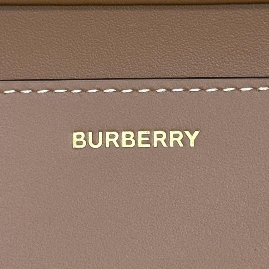 BURBERRY London Check Medium Tote Shopper Bag Taupe Brown