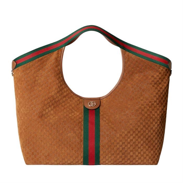GUCCI Ggilo Large Tote Bag Brown Leather Tote