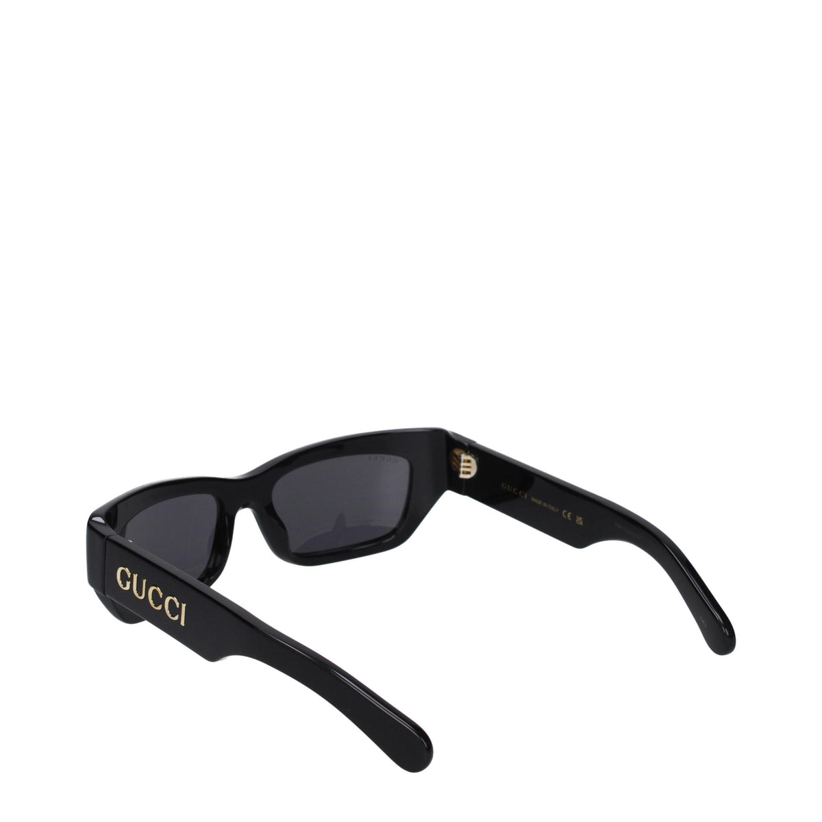 GUCCI Black Acetate Square Sunglasses for Men
