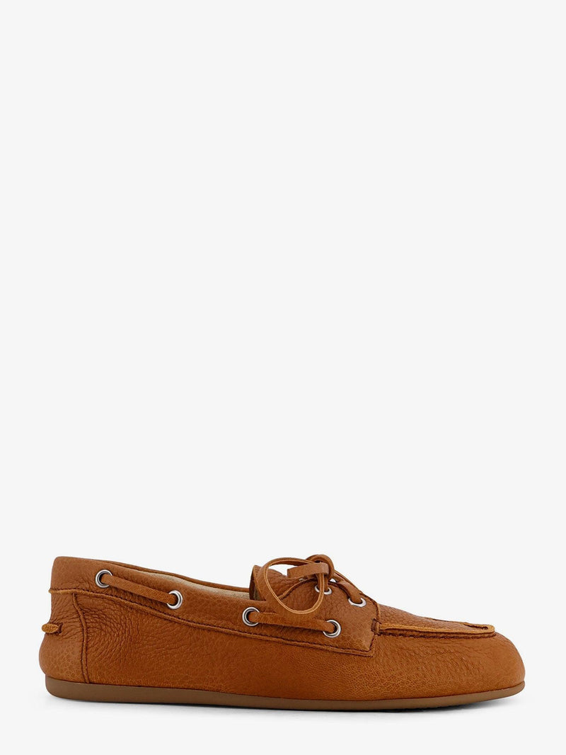 Miu Miu Leather Boat Shoes Loafers Women’s Navy