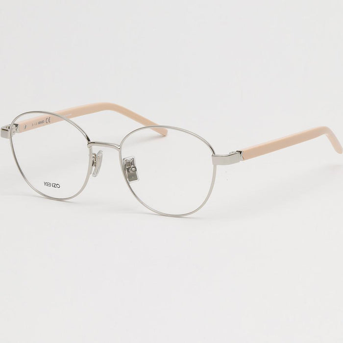 KENZO Round Silver Metal Eyeglass Frames Unisex KZ50153F 016