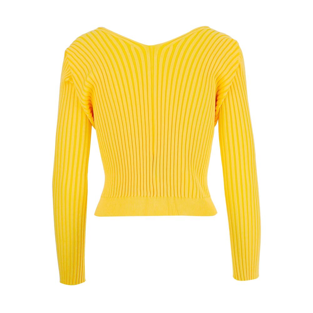 JACQUEMUS La Maille Pralu Ribbed Cardigan Women’s Beige Knit