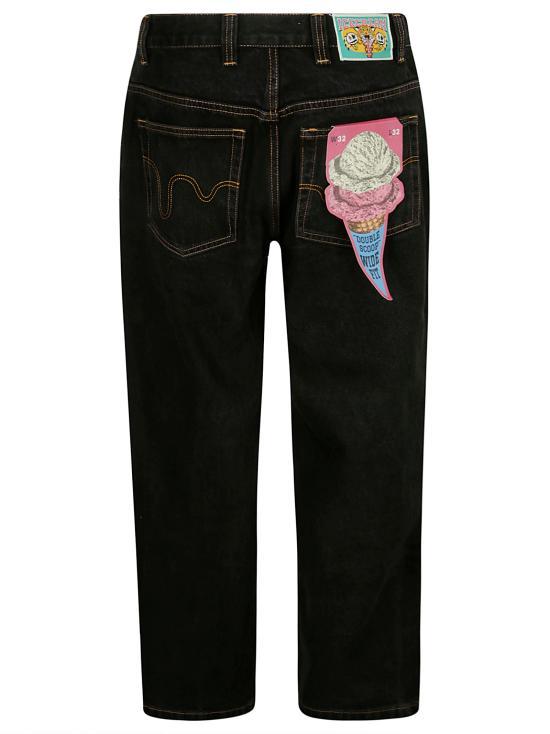 ICECREAM Blue Denim Jeans for Men ICD002BLACK DOM