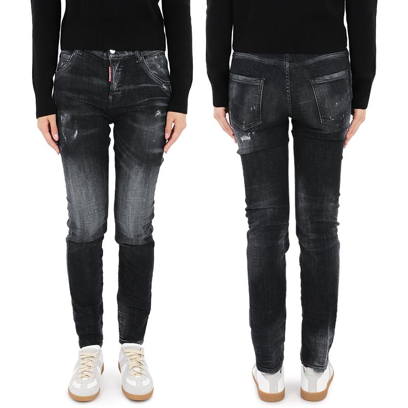 Dsquared2 Washed Black Slim Cool Girl Jeans Women Denim