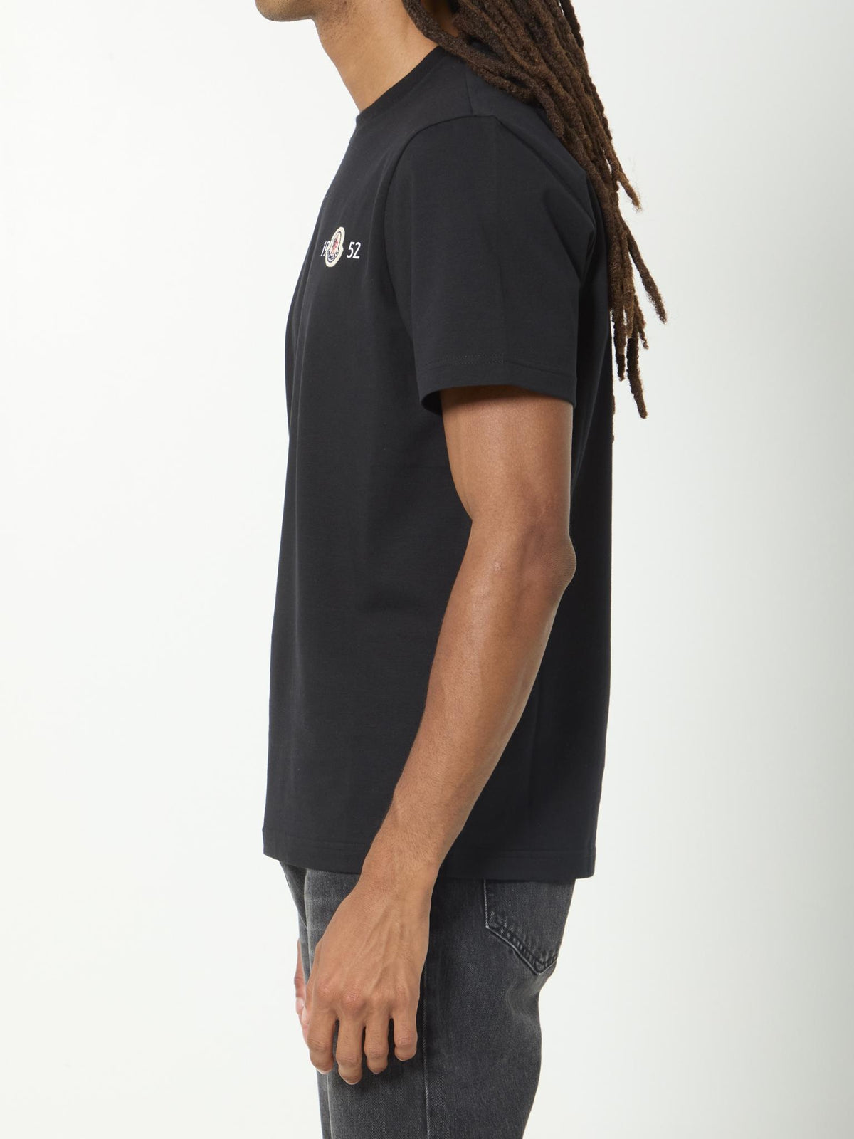 Moncler Black Cotton Short Sleeve T-Shirt