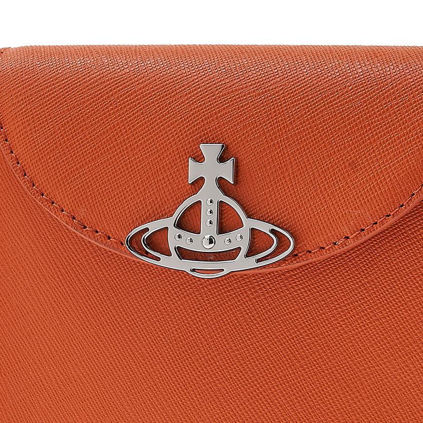 Vivienne Westwood Saffiano Half Moon Saddle Crossbody Bag Women Navy
