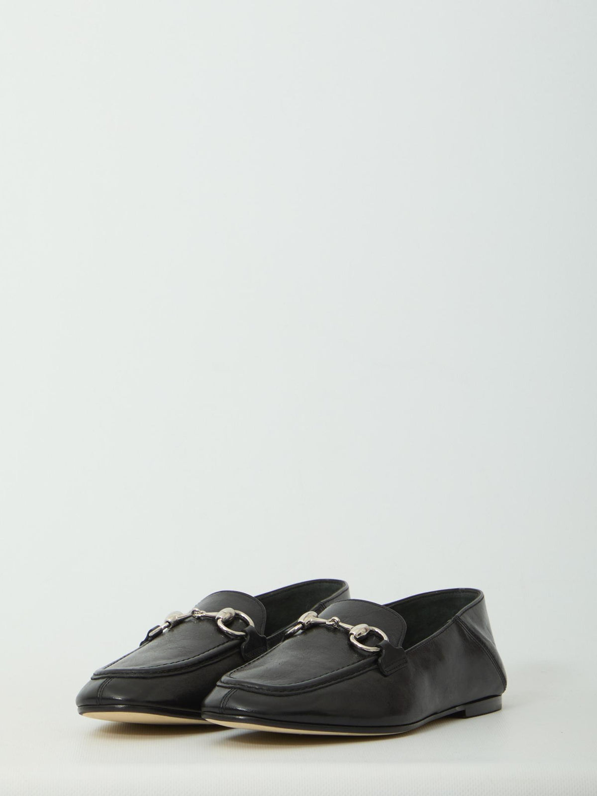 GUCCI Black Leather Loafers