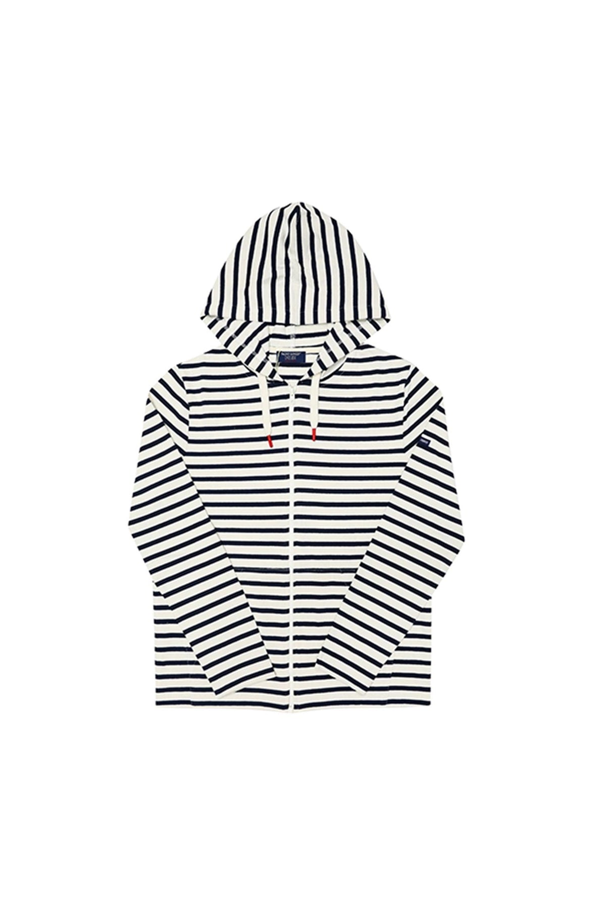 Saint James Women’s Hooded Zip-Up Hoodie 2288 ECRU MARINE