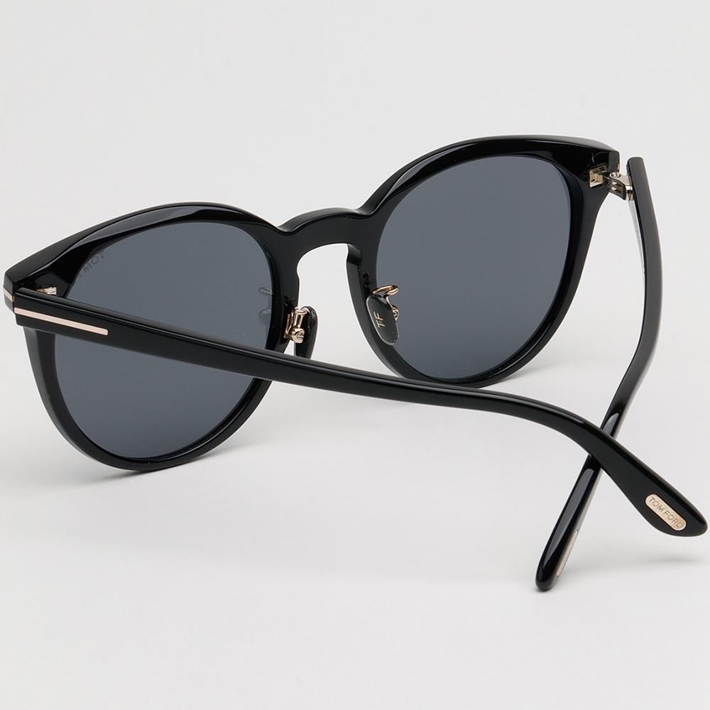 TOM FORD Asian Fit Acetate Oversized Sunglasses Black TF1052K01A