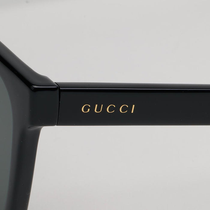 GUCCI Black Oversized Square Acetate Sunglasses Asian Fit Unisex