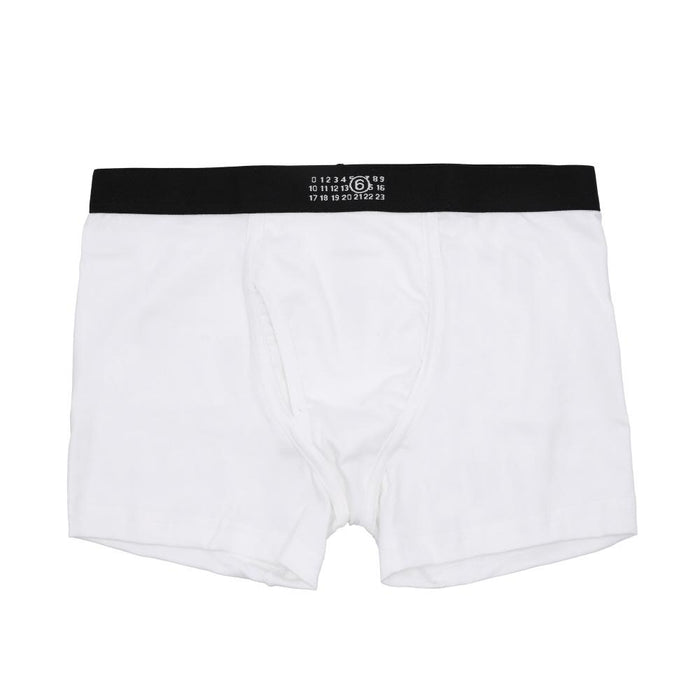 Maison Margiela Number Logo Boxer Briefs White Men Underwear