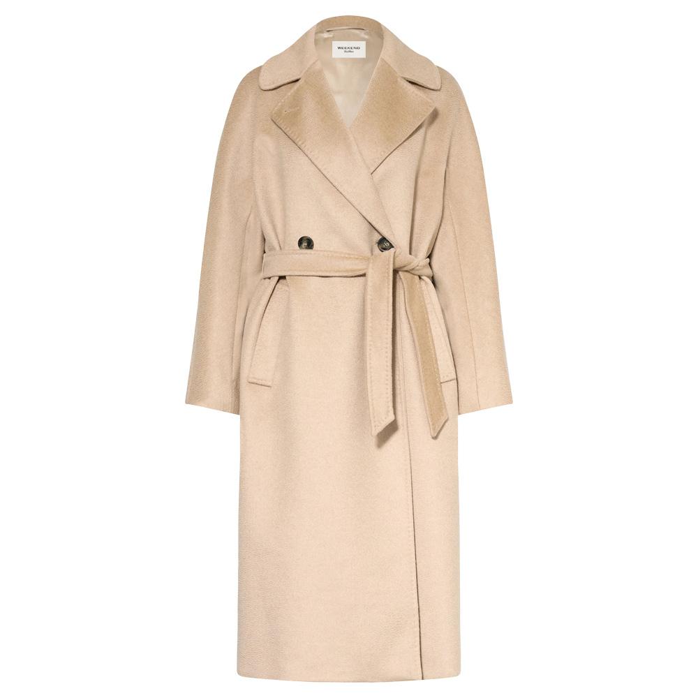 Max Mara Regina Virgin Wool Coat Mandorla Beige