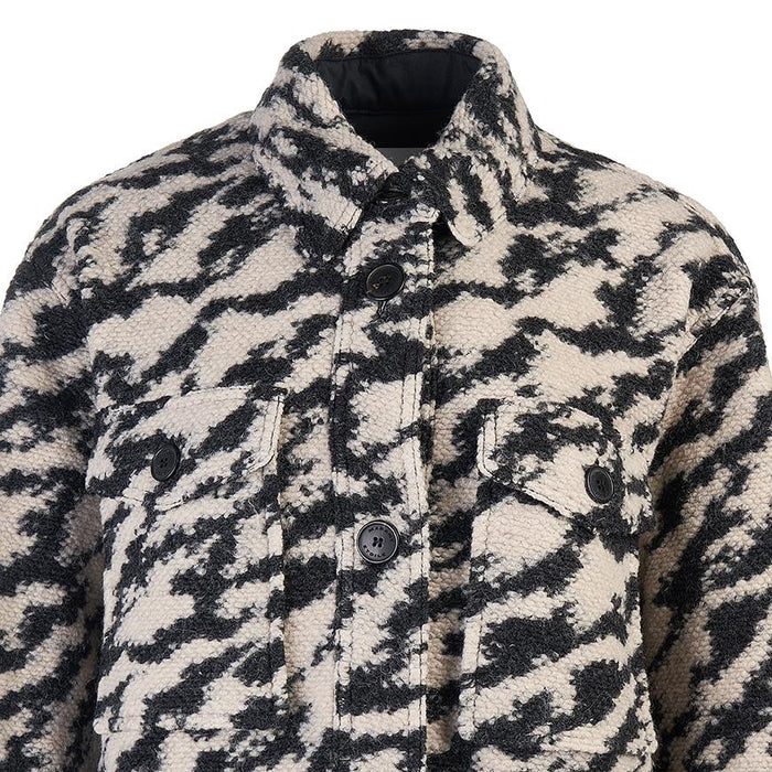 Isabel Marant Haveli Wool-Blend Coat Black/Beige Women