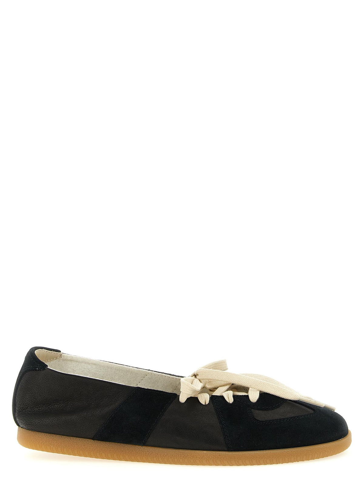 Maison Margiela Black Leather Low-Top Sneakers