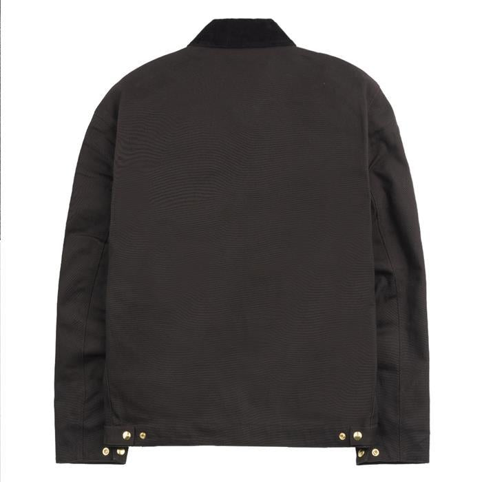 Carhartt Detroit Jacket Black Cotton Duck Work Coat for Men