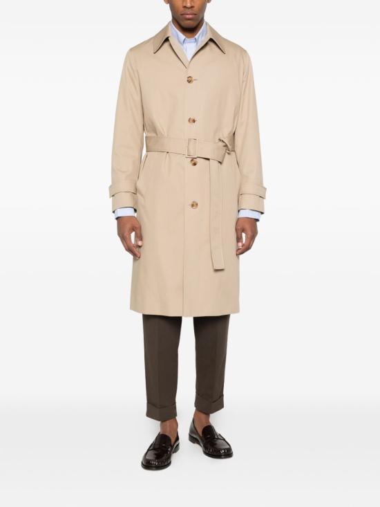 LARDINI Beige Wool Blend Single-Breasted Overcoat for Men PADRIL PASP6660 1200