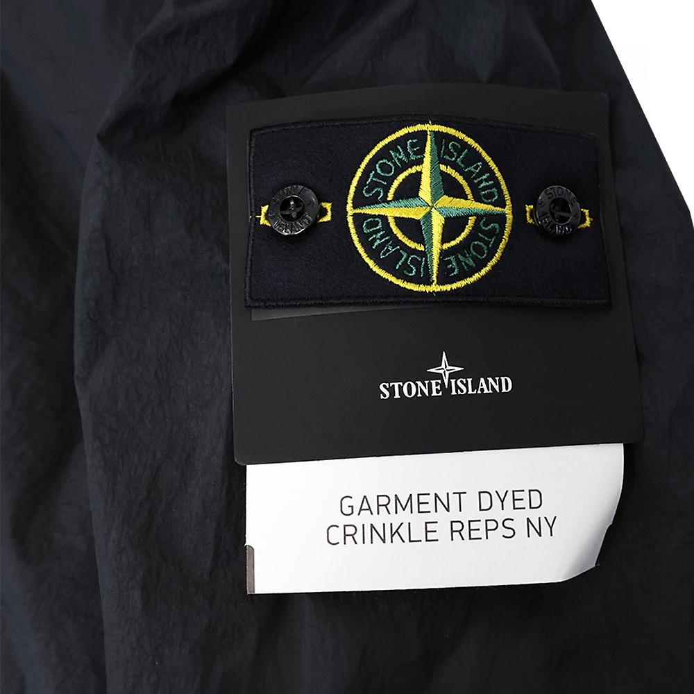STONE ISLAND Crinkle Reps Nylon Hooded Jacket Black Men’s
