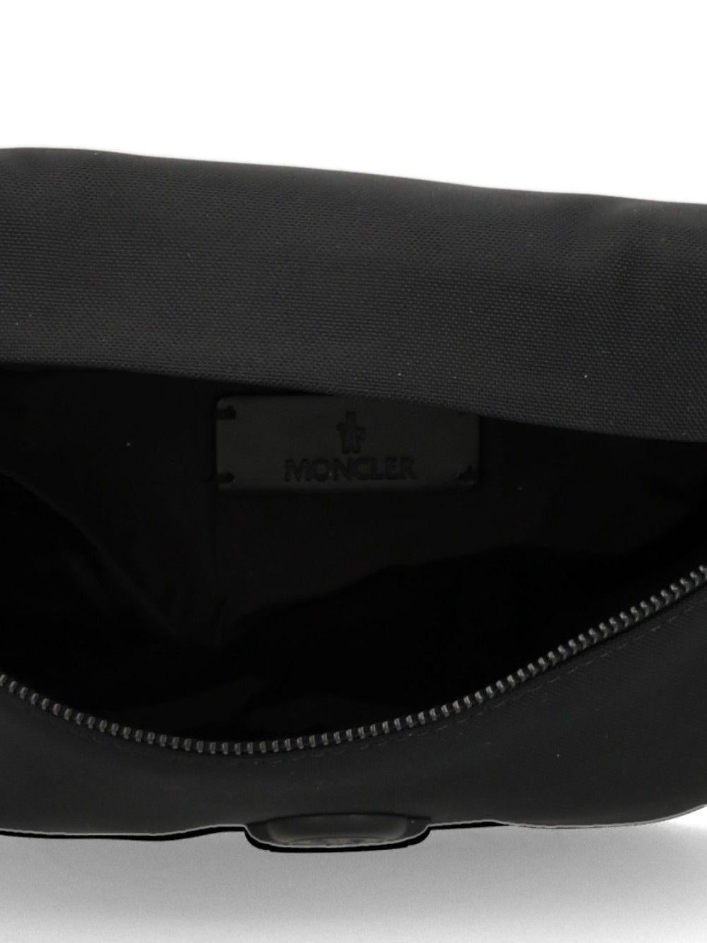 Moncler Black Nylon Belt Bag for Men