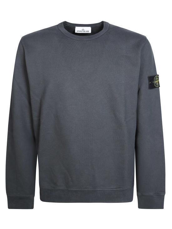 STONE ISLAND Lead Gray Cotton Fleece Sweatshirt for Men L2S156100049 S0A20 V0062