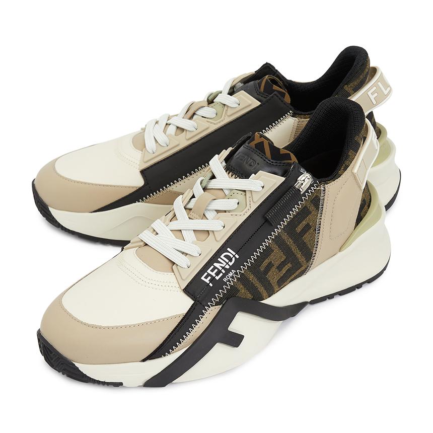 FENDI Flow Men’s Low-Top Sneakers 7E1392 AJZH F1OU2