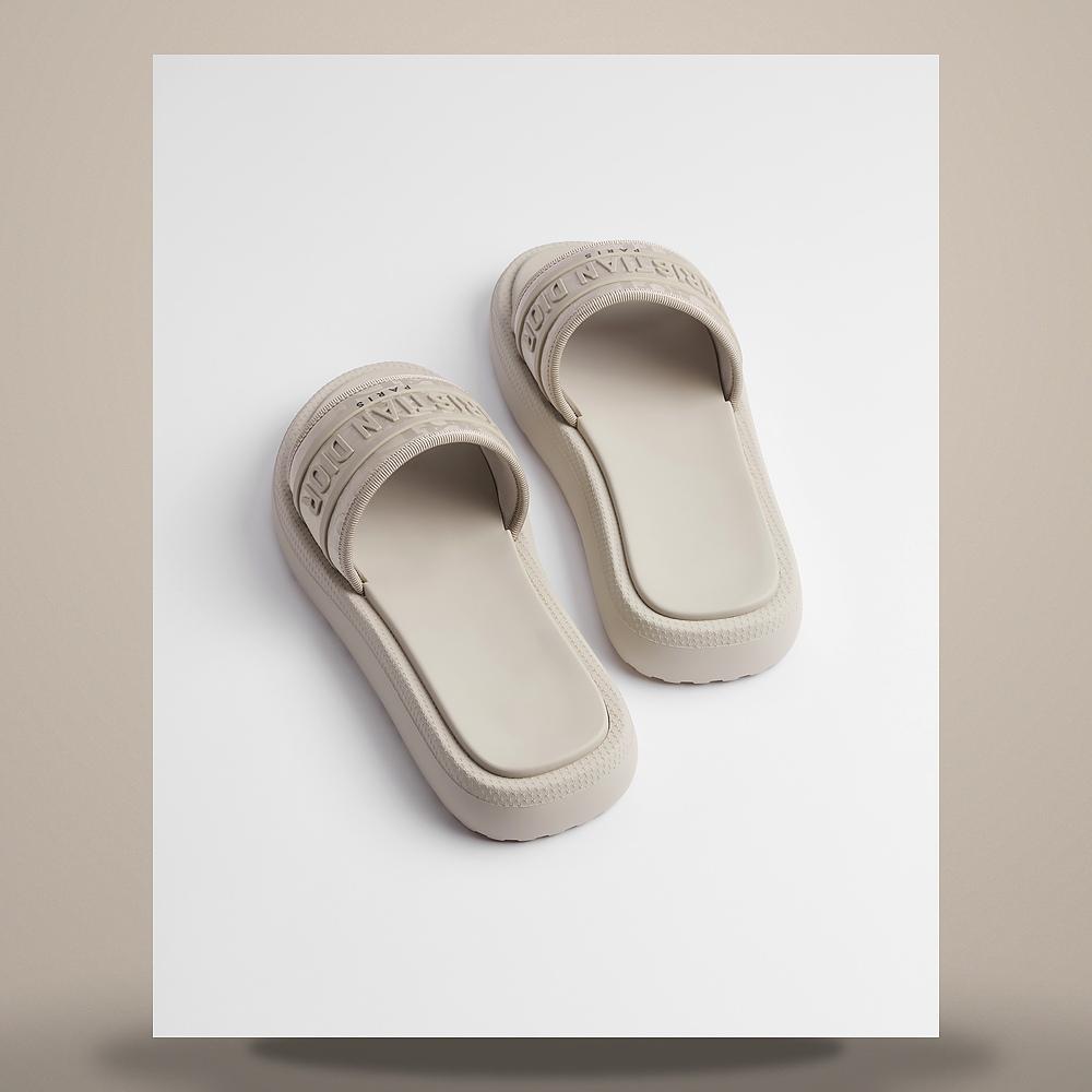 DIOR Beige Dway Slide Rope Dior Oblique Print Technical Fabric Sa KCO710OSY S16T