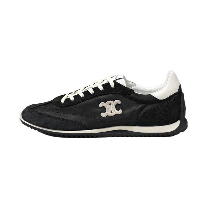 CELINE Triomphe Racer Lace-Up Low-Top Sneakers Black 364365257C 38NO