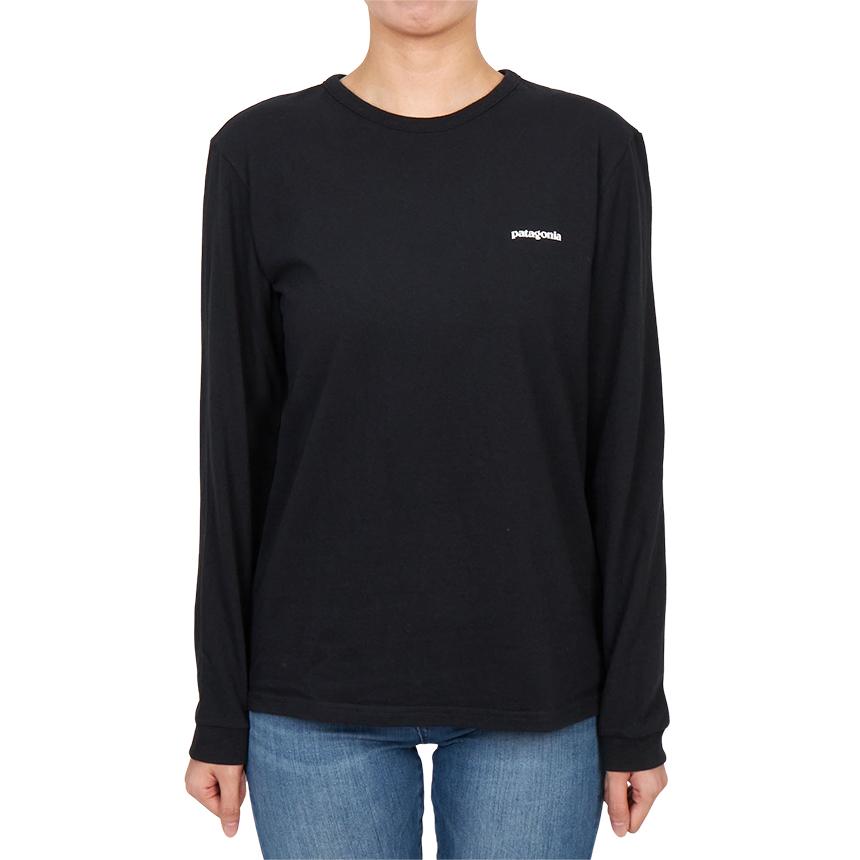 patagonia P-6 Logo Women’s Long Sleeve T-Shirt 37603 BLK