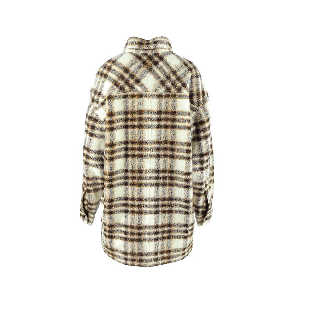 Isabel Marant Harveli Check Shirt Jacket Ecru Women’s Jacket