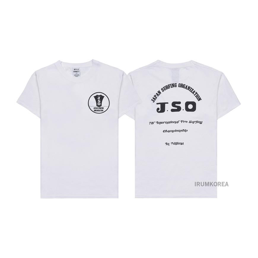Wild Donkey White JSO Logo Short Sleeve T-Shirt for Men