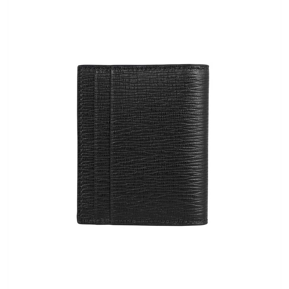 Ferragamo Double Gancini Two-Tone Card Holder Black/Red Wallet