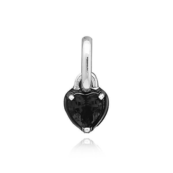 PANDORA Mini Me Black Chakra Heart Pendant Charm 793042C01