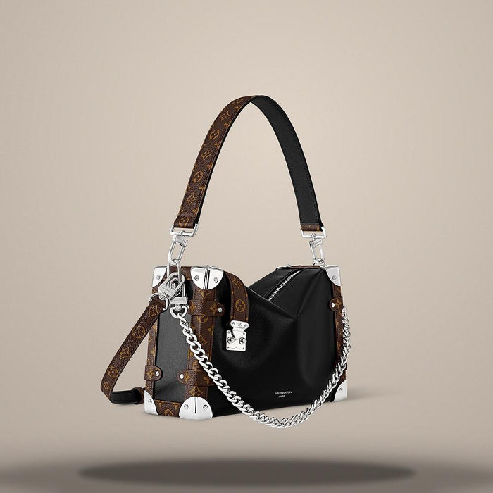 Louis Vuitton Black Side Trunk Vibe MM Shoulder Bag M15195