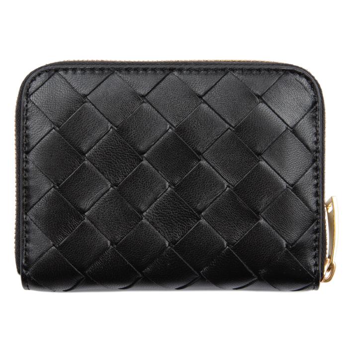 Bottega Veneta Intrecciato Woven Leather Zip Bifold Wallet Women’s