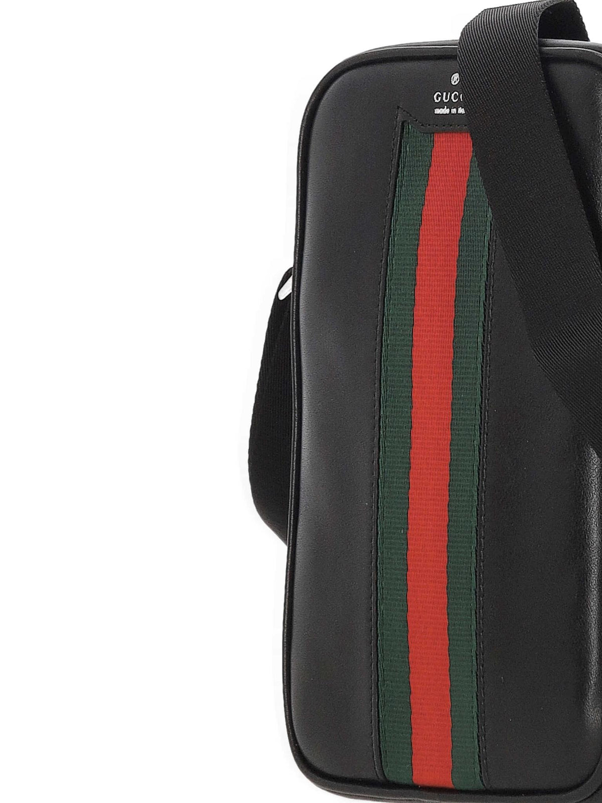 GUCCI Leather Shoulder Bag Black
