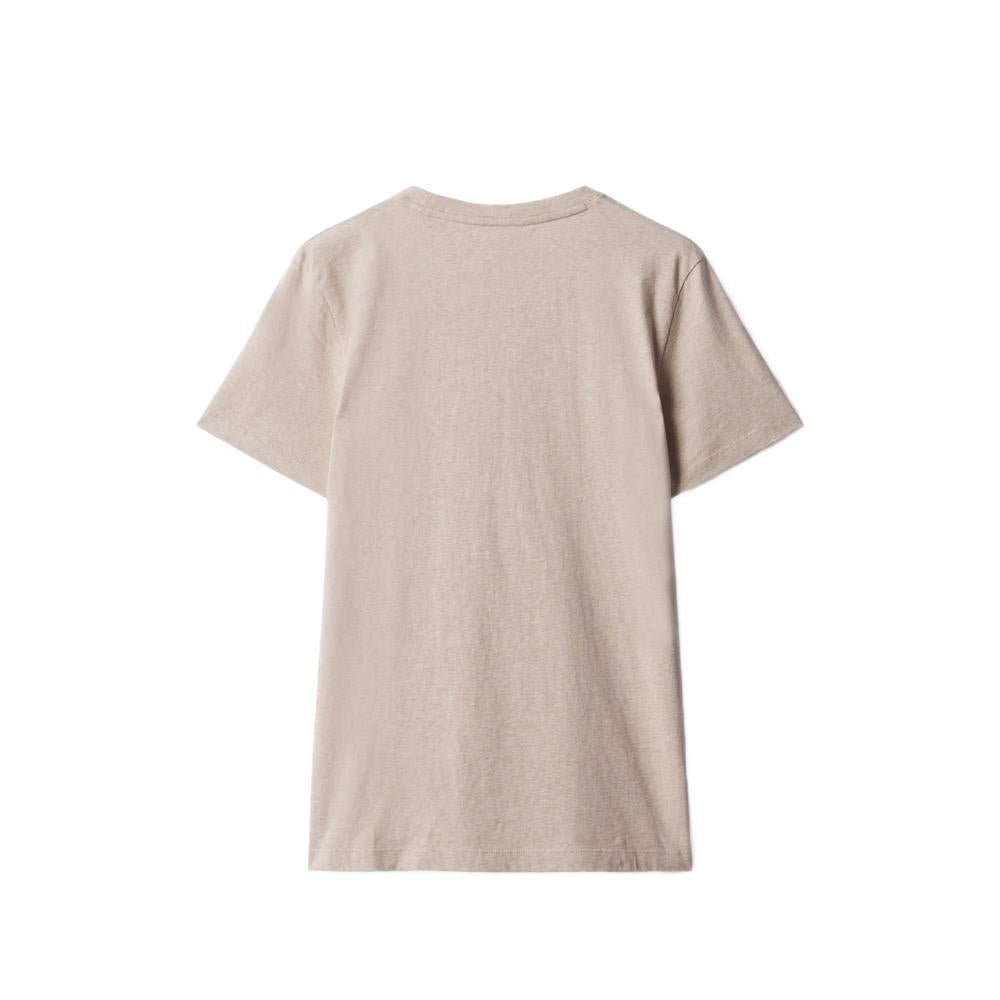 Maison Kitsune Short Sleeve T-Shirt Women’s Cotton Crewneck Beige