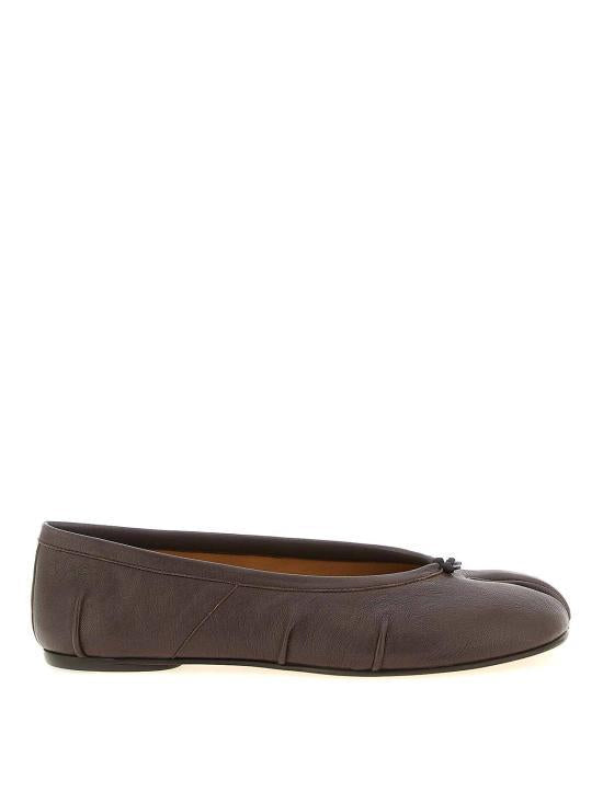 Maison Margiela Tabi New Ballerina Flats Beige Leather