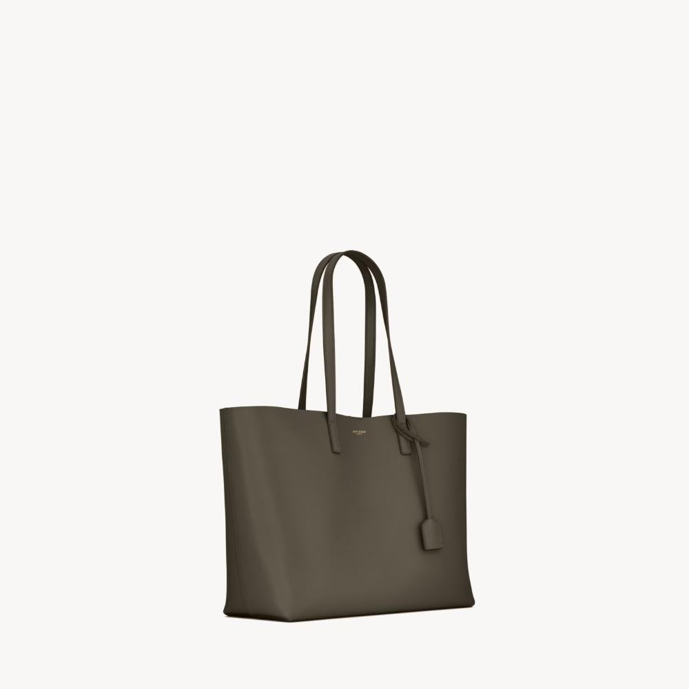 Saint Laurent East West Leather Shopping Tote Light Musk
