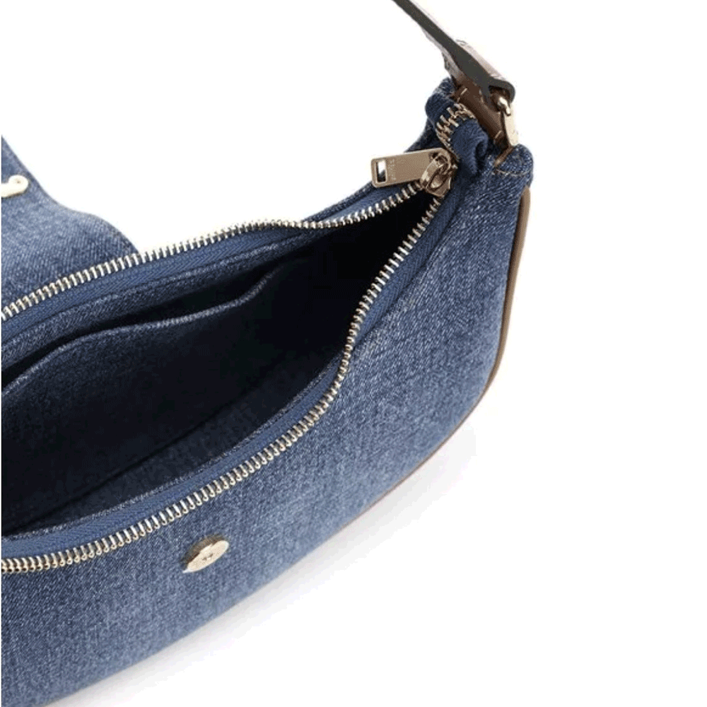 CELINE Triomphe Denim Ava Shoulder Bag